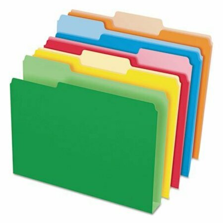 TOPS BUSINESS FORMS Pendaflex, DOUBLE STUFF FILE FOLDERS, 1/3-CUT TABS, LETTER SIZE, ASSORTED, 50PK 54460